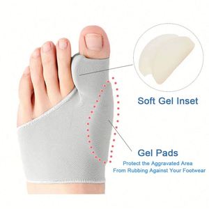 Correcteur d'orteils Orthopédique, Redresseur d'hallux valgus en acier inoxydable, Boule de massage, Chaussettes de pédicure pour soins des pieds - Product Image 2