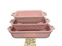 Plaques de cuisson rectangulaires personnalisées, ensembles de vaisselle nordique, ustensiles de cuisson compatibles micro-ondes, plateaux de cuisson, plats de cuisson en céramique