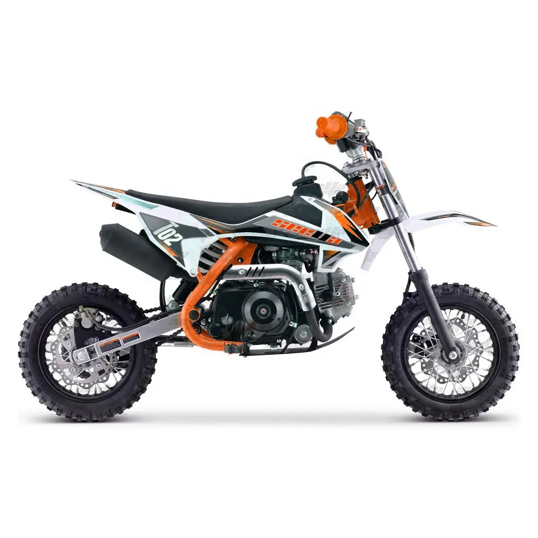 Nouvelle moto Orange 70cc 4 temps entièrement automatique pour enfants, pit bike pour enfants, dirt bike cross T02 avec CE