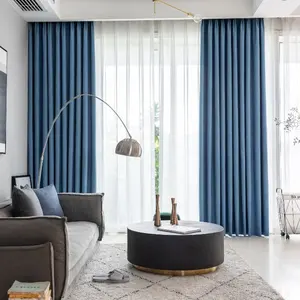 Rèm cửa hai lớp vải lanh màn chắn sáng đầy đủ - Product Image 1