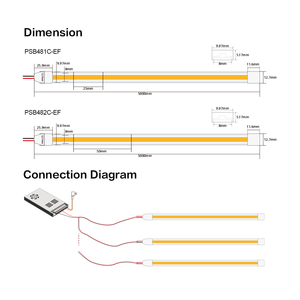 Tira de LED COB de Alta Densidad con Superficie Mate PERFECT, 480 LED, IP67, 10W, Diseño Antideslumbrante, 2700K, 3000K, 4000K, 6500K para Iluminación Premium - Product Image 5
