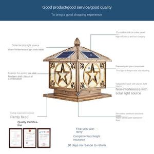 Nordic Garden Villa Post Porte principale LED E27 Lumière de pilier extérieur IP65 Étanche - Product Image 6