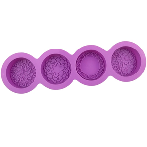<b>Baking</b> 4 Hole Round Shape Soap Mold With Religio Shape <b>Silicone</b> Molds for Candle Making <b>Silicone</b> Mold for Soap Candle Make Resin - Product Image 3