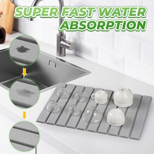 Tapete de Piedra Diatomácea Superabsorbente de 24*16 Pulgadas, Ecológico, de Secado Rápido, Plegable, para Cocina, Baño y Encimeras - Product Image 2