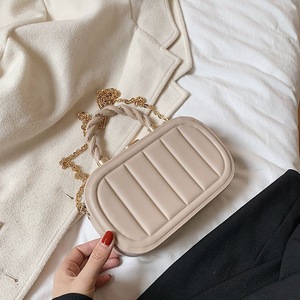 New solid color retro texture handbag 2025 fashion Korean version simple chain shoulder bag casual crossbody women's bag - Product Image 5