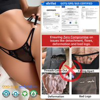 Groothandel Bikini Mesh Holle Onderbroek Doorzien T-Back Ondergoed Vrouwen Slipje Laagbouw Kant Vrouwen String
