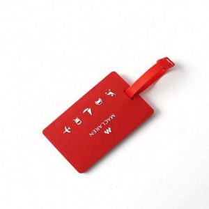 Waterproof Custom 3D Brand <b>Name</b> Logo Soft PVC Travel Luggage Tags With Plastic Buckle - Product Image 4