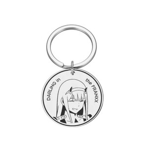 Anime <span class=keywords><strong>DARLING</strong></span> <span class=keywords><strong>in</strong></span> <span class=keywords><strong>The</strong></span> <span class=keywords><strong>FRANXX</strong></span> Porte-clés 02 Zero Two Round Pendant Fashion Halloween <span class=keywords><strong>Cosplay</strong></span> Accessory - Product Image 5