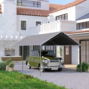 เต็นท์จอดรถกลางแจ้งขนาด 12'x20' สำหรับงานหนัก โครงเหล็กชุบสังกะสี พร้อมชุดสมอ - Product Image 3