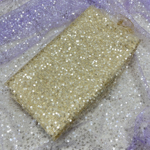 Mode nouveau Design broderie femmes Cheongsam robe de mariée Double couche Tulle maille Transparent Nude Sequin dentelle tissu - Product Image 2
