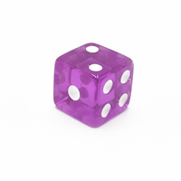 Dés en acrylique personnalisés mélangés à des dés blancs solides, points standard D6, parfaits pour les jeux de société et les accessoires de TCG.
