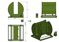 Machine à retournement automatique de panneaux en bois et contreplaqué robuste avec moteur et roulements