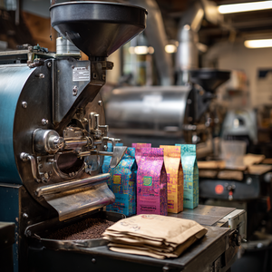 Tại gói 8oz 12oz 16oz tùy chỉnh Kraft đáy phẳng túi Cà phê túi đóng gói hạt cà phê có van - Product Image 2