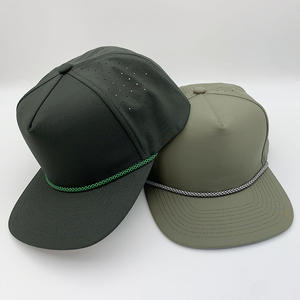 OEM 5 pannelli moda impermeabile in tela Unisex bianco personalizzato Casual Outdoor Snapback sport cappellini da Baseball corda cappello da Golf - Product Image 1