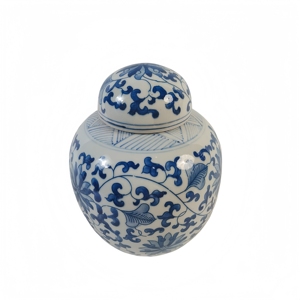Jarrón <span class=keywords><strong>de</strong></span> Cerámica Jingdezhen Azul y Blanco con Diseño <span class=keywords><strong>de</strong></span> <span class=keywords><strong>Oreja</strong></span> <span class=keywords><strong>de</strong></span> <span class=keywords><strong>Elefante</strong></span>, Adorno Decorativo <span class=keywords><strong>de</strong></span> Porcelana - Product Image 1
