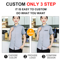 Vêtements de travail du personnel de l'hôtel Polo Shirt Restaurant Bar Barman Chemises uniformes à manches courtes