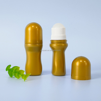 Flacon à bille ovale en plastique PE de 30 ml, vide, pour huiles essentielles, parfums, emballage avec bouchon à vis, surface sérigraphiable, crème pour le visage