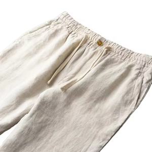 Pantalones de Lino y Algodón Personalizados al por Mayor para Hombre, Pantalones Casuales de Lino para Hombre - Product Image 5