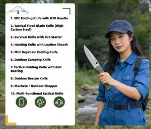 Couteau de poche multifonctionnel en acier inoxydable pour le camping en plein air, la survie, la chasse, couteau tactique pliable, couteau <span class=keywords><strong>Microtech</strong></span> - Product Image 5