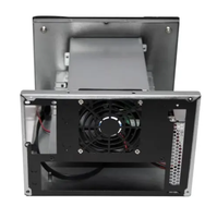 Baie de serveur portable en alliage d'aluminium avec écran LCD Full HD, multi-affichage, panneau latéral ATX, ventilateurs et radiateur préinstallés