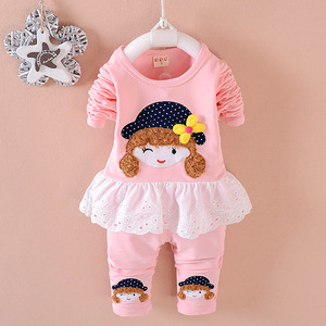 Hermoso Vestido de Manga Larga para Niña, en Oferta, de Algodón, a Precio Económico - Product Image 1