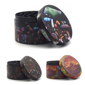 Yiwu Juji, venta al por mayor, molinillo de tabaco de aleación de Zinc OEM, <span class=keywords><strong>4</strong></span> capas, 40MM, 50MM, 63MM, máquina molinillo de hierbas de Metal para tienda de fumadores - Product Image 3