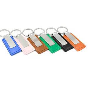 Wholesale Key Chain Keyring Handmade Car Brand Logo PU Custom Leather Keychain Luxury Souvenirs Gift Ideas