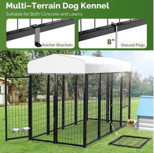 Penjualan Terbaik kandang anjing luar ruangan baja profesional kandang anjing dalam ruangan besar dengan mangkuk komersial Boarding untuk penggunaan di rumah - Product Image 2