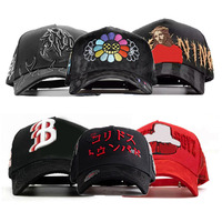 Casquettes de baseball personnalisées en gros 2025, broderie 3D, doublure en soie, casquette ajustée en daim, chapeau à large bord, chapeaux Barbas avec logo personnalisé