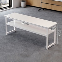 Bureau d'angle moderne en bois avec cadre métallique en forme de L, table d'étude informatique pour la maison avec étagères pour le salon