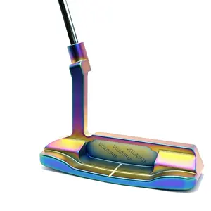 2024 nuevo logotipo personalizado palos de Golf Color del arco iris forjado CNC hoja fresada Putter cabeza Golf Putter