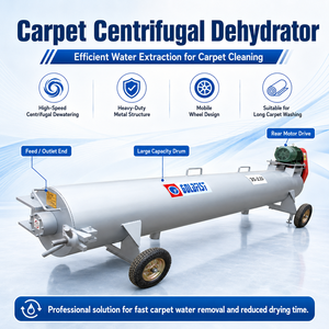Déshydrateur centrifuge industriel pour tapis, machine mobile de séchage par centrifugation pour tapis - Product Image 1