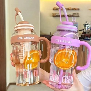 Venta al por mayor de vasos de agua deportivos para exteriores con pajita, de gran capacidad y colores vibrantes, para niñas, de PT Wholesale - Product Image 1