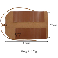 Étui à couteau pliable en cuir PU pour camping en plein air, sac de rangement pour outils, porte-outils portable, pochette de rangement pour lampe torche