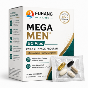 OEM ODM Marque Privée Hommes 50+ Multivitamines & Minéraux en Capsules Supplément d'Huile de Poisson Oméga 3 Mega Men 50+ Pack <span class=keywords><strong>Vita</strong></span> Quotidien - Product Image 1