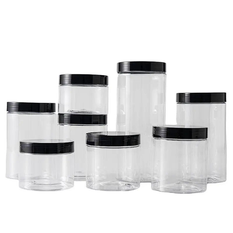 250ml 8 oz plastic jars with lids 500ml Food Containers PET Plastic Honey packaging bottles jar