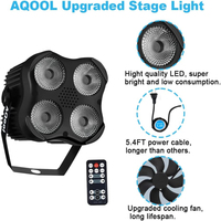 Luces Par LED RGBW para Espectáculos de Baile, Lámpara Par LED para DJ, Sistema de Iluminación Completo de 4 Barras, Iluminación de Escenario