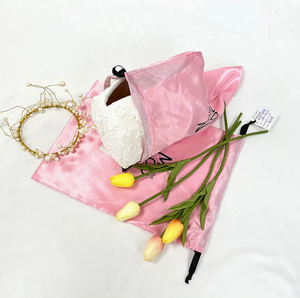 Custom Logo Silk Satin <b>Drawstring</b> Gift <b>Bags</b> Hair Jewelry <b>Makeup</b> <b>Drawstring</b> Packaging Pouch Satin <b>Bag</b> for Clothes - Product Image 3