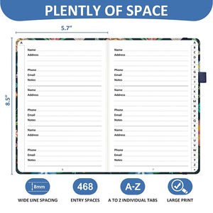 Quaderno per indirizzi con etichette individuali stampate a caratteri grandi, <span class=keywords><strong>righe</strong></span> larghe per etichette di registrazione indirizzi, quaderni per indirizzi - Product Image 3
