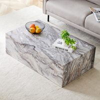 Table basse réglable en travertin et bois de style nordique moderne, garantie 1 an, mobilier de décoration intérieure pour salon