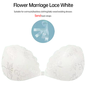 Nuovo pizzo a spessore graduale a forma di coppa 3D <span class=keywords><strong>Push</strong></span>-<span class=keywords><strong>Up</strong></span> traspirante reggiseno invisibile impermeabile riutilizzabile schienale due utilizzo copertura per capezzolo - Product Image 6