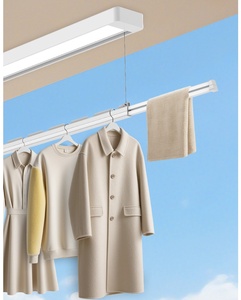 Factory Direct Sales Single Pole Electric Drying Rack LED <b>Lighting</b> Heating Adjustable Voice Control Automatic Lifting - Product Image 3