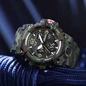 SMAEL-reloj digital deportivo para hombre, pulsera de silicona personalizada con pantalla led a la moda, de alta calidad, 8008MC, envío directo, 2022