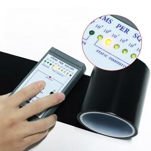 उच्च तापमान विरोधी स्थिर ptfe काले फिल्म चिपकने वाला टेप सिलिकन गोंद फाइबरग्लास मेश कपड़े के लिए अलकाली मुक्त काटने सेवा - Product Image 4