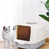Kunststoff Kitty Litters Boxen Bin Schrank Große Katze Toilette Belüftung Geschlossene Möbel mit geräumigem Raum und abnehmbarem Tablett