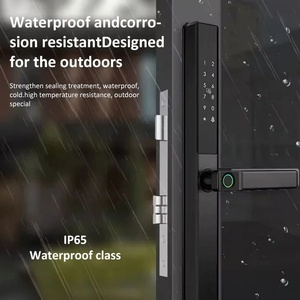 Serrure de porte numérique à empreinte digitale double face en aluminium étanche Euro 4585 2885 Ttlock Tuya Wifi <span class=keywords><strong>Card</strong></span> Code Electronic Grill Lock - Product Image 6