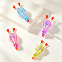 Nouvel ensemble de quatre jouets anti-stress en forme de canard mignon, en TPR, portables, avec paillettes, créatifs, à récupération lente, pour enfants de 5 à 7 ans