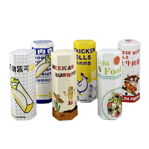 กล่องกระดาษคราฟท์พิมพ์ลายสำหรับใส่อาหาร เช่น ชวาร์มาไก่ บรรจุภัณฑ์ชวาร์มาแบบเป็นมิตรต่อสิ่งแวดล้อม กล่องใส่เบอร์ริโต้แบบอาหรับ แซนวิช เคบับ ไก่ม้วน - Product Image 3