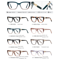 Lunettes de vue anti-lumière bleue pour femmes MS 82342, monture œil de chat en TR90, branches tendance incrustées de strass, lunettes élégantes et polyvalentes