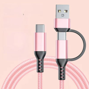 متعدد 2 في 1 شحن USB 1 م 2 م 2 م 3 م 3 قدم 6 قدم 10 قدم من النوع C إلى Type-C 3A كابل نايلون Nraid من سبائك الألومنيوم - Product Image 6